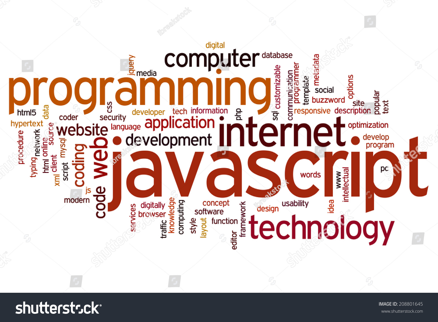 Javascript concept word cloud background - Royalty Free Stock Photo ...
