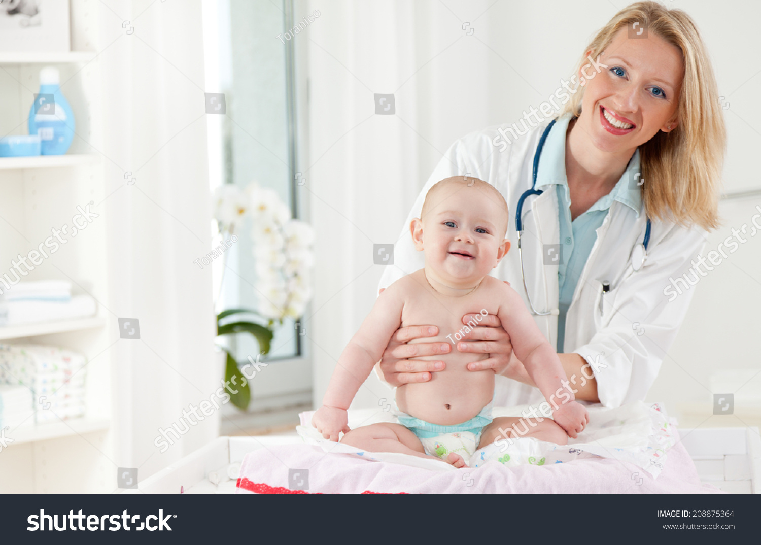 doctor with baby #208875364