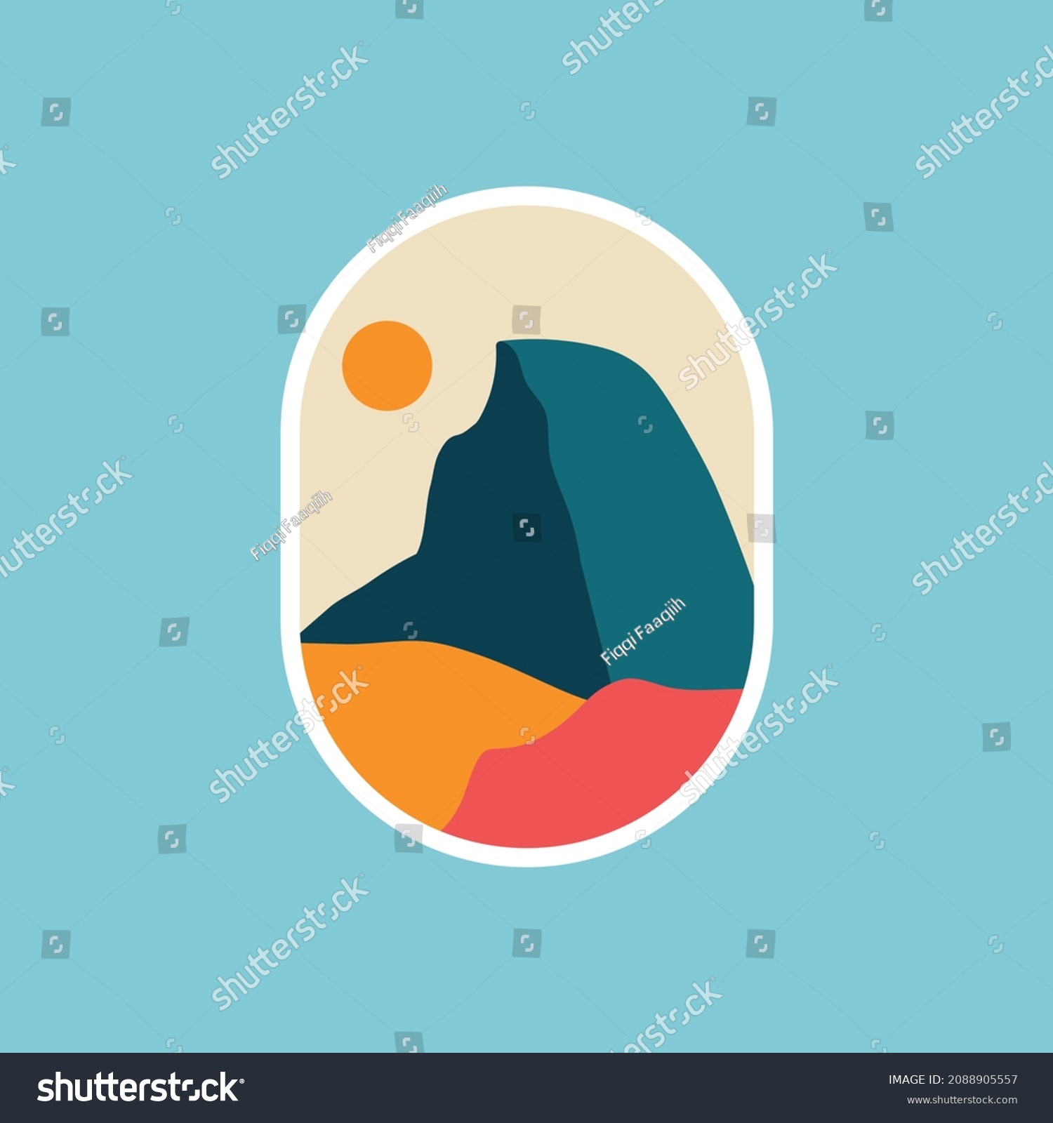 Half Dome Yosemite National Park Vector Design Royalty Free Stock