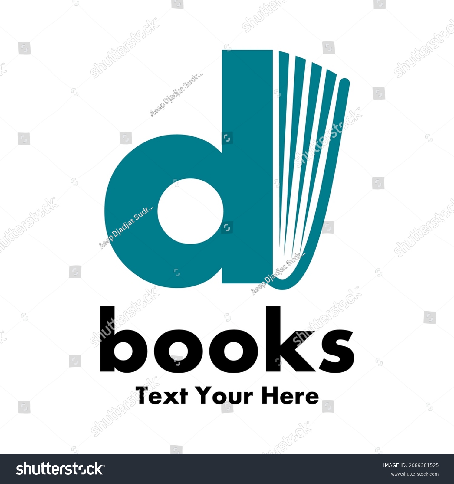 book d letter vector logo template illustration - Royalty Free Stock ...