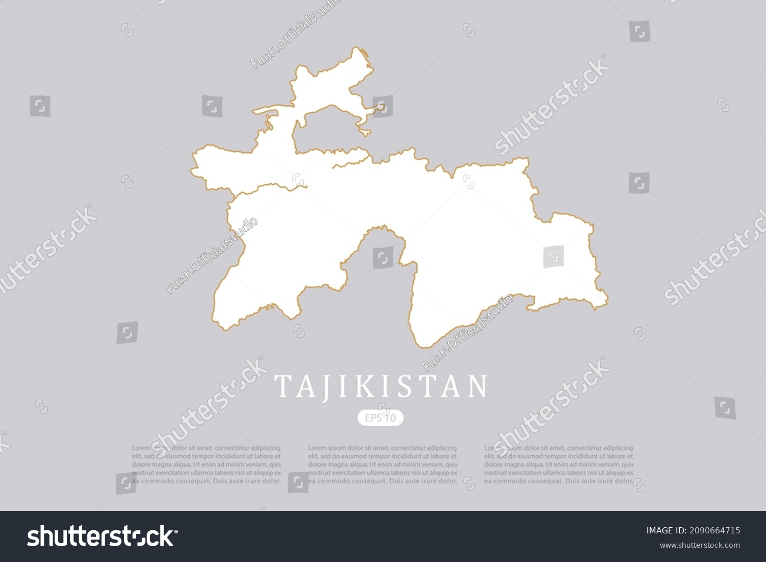 Tajikistan Map - World Map International vector - Royalty Free Stock ...