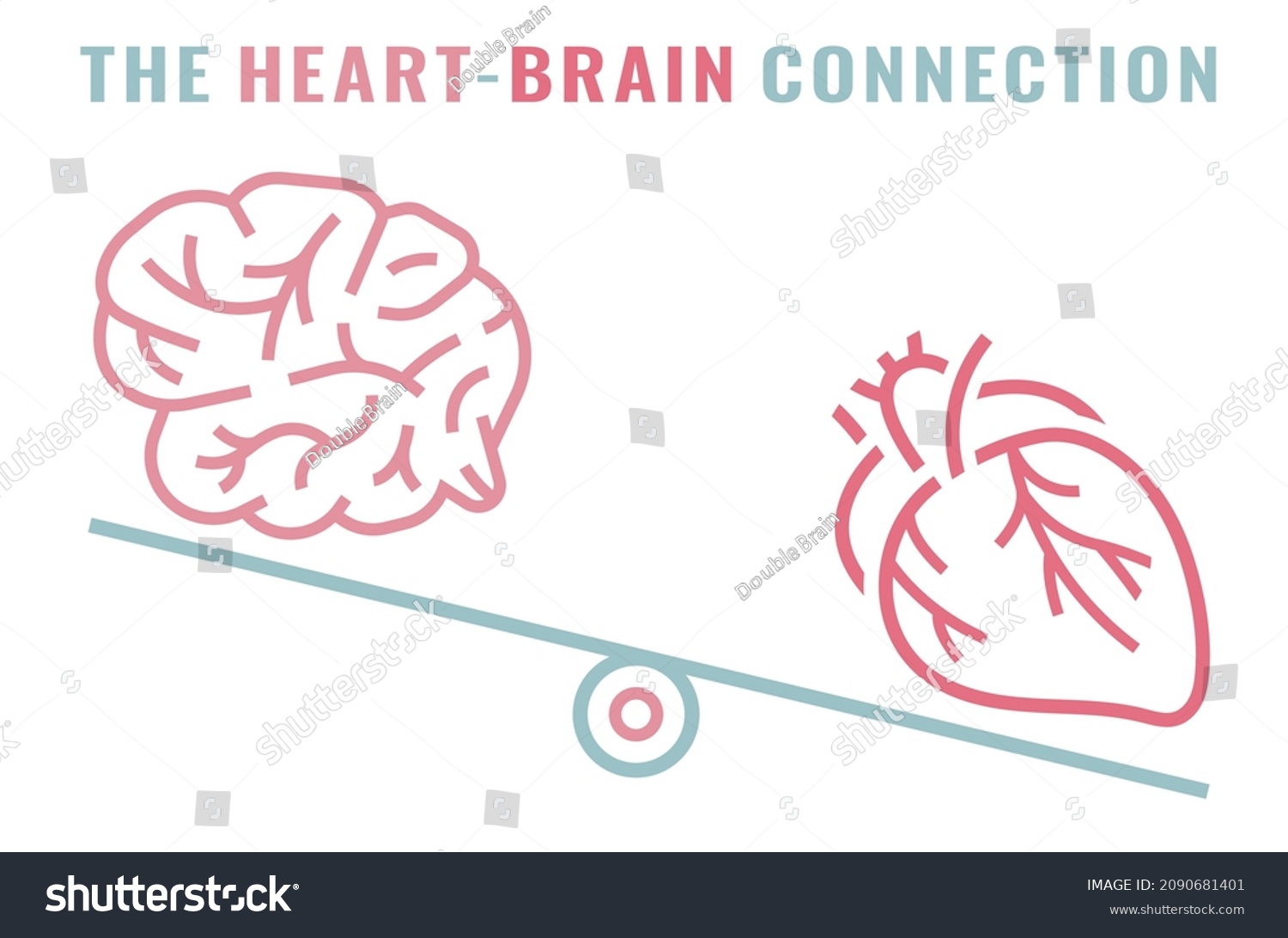 Heart-brain Connection. Health Of The Heart And - Royalty Free Stock ...