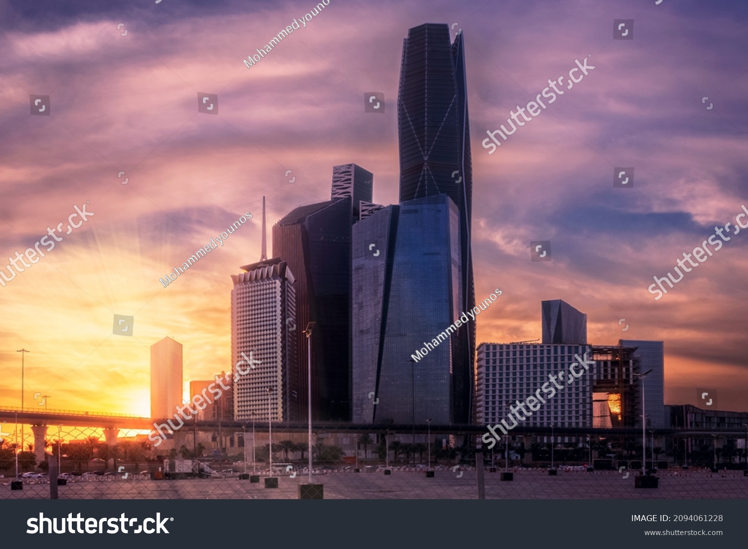 Large buildings equipped with the latest technology, King Abdullah Financial District, in the capital, Riyadh, Saudi Arabia #2094061228