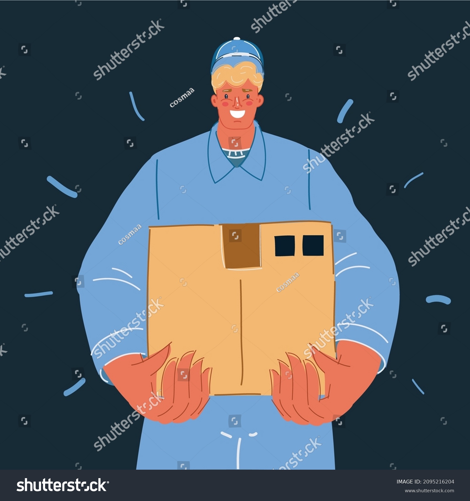 Cartoon Vector Illustration Of Service Of Fast - Royalty Free Stock 