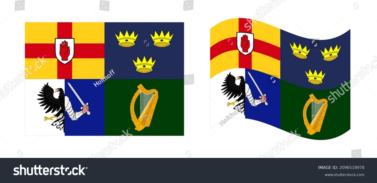 The four provinces flag of Ireland. Leinster, - Royalty Free Stock ...