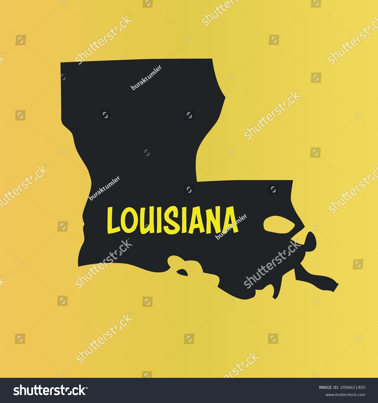 Louisiana Vector Map Editable High Quality Royalty Free Stock Vector 2096611405 2674