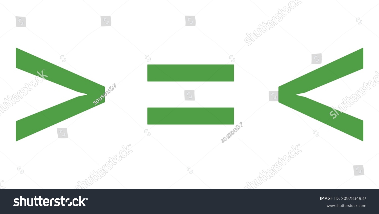 less than greater than and equal symbol in - Royalty Free Stock Vector ...