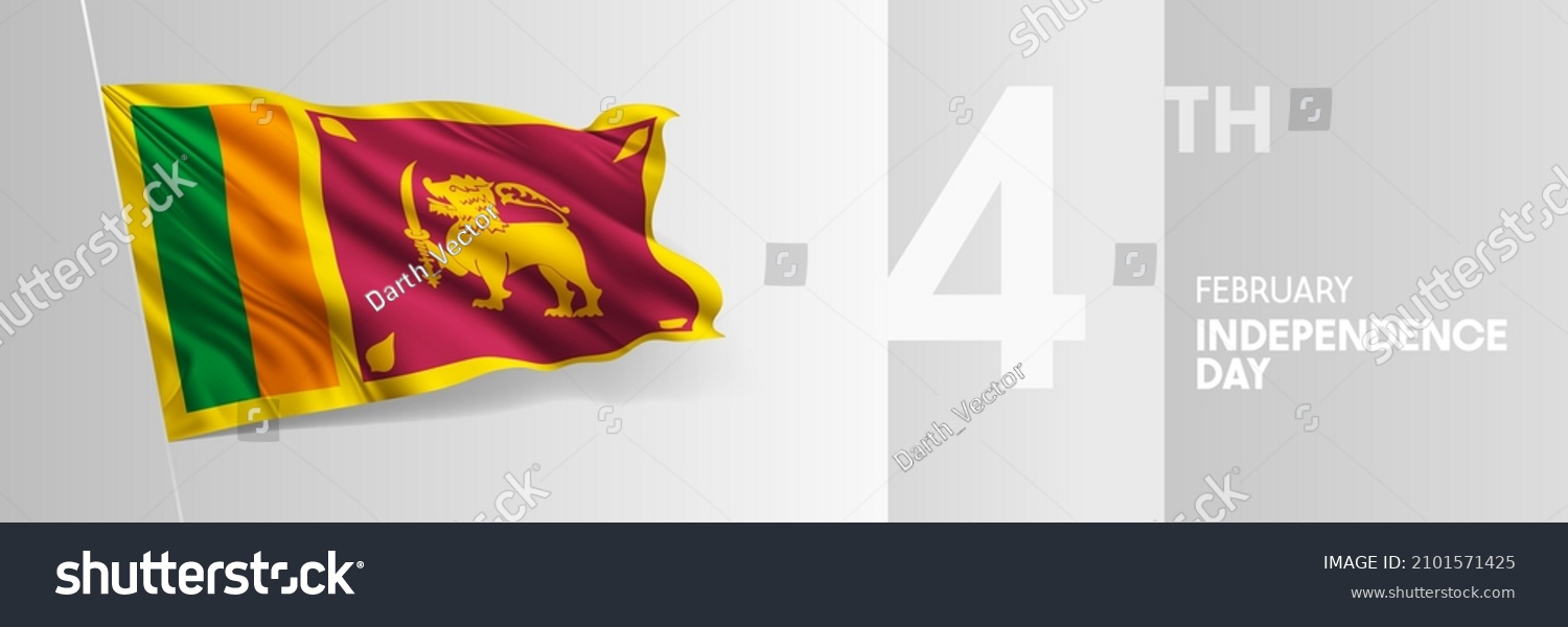Sri Lanka Happy Independence Day Greeting Card Royalty Free Stock