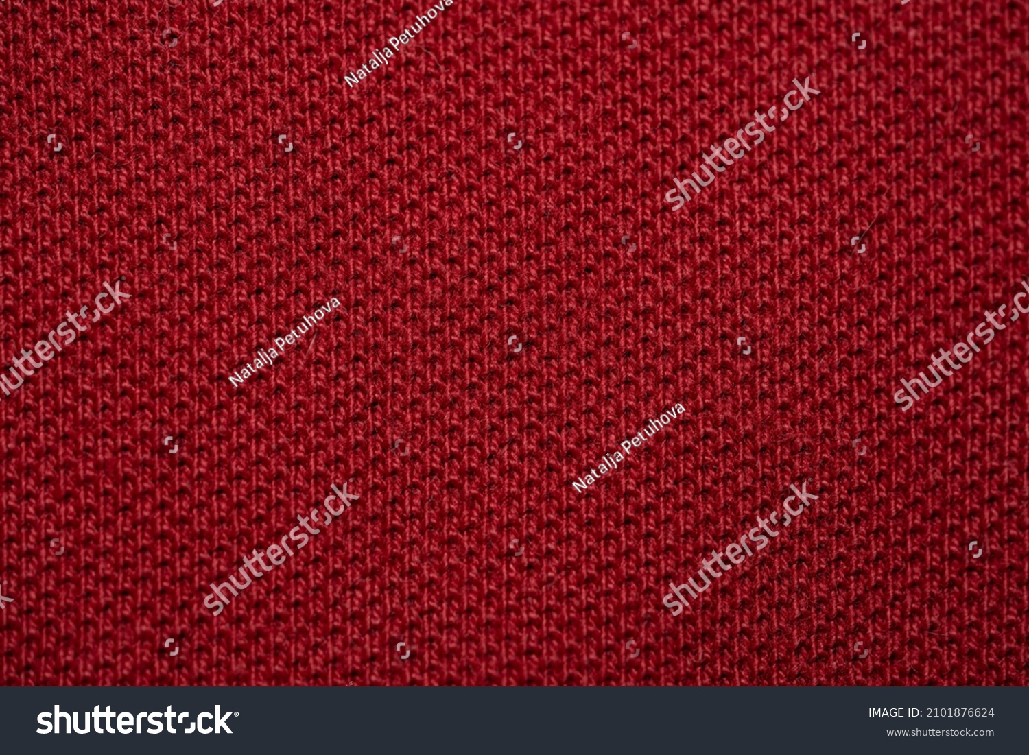 Close-up of red texture fabric cloth textile background #2101876624