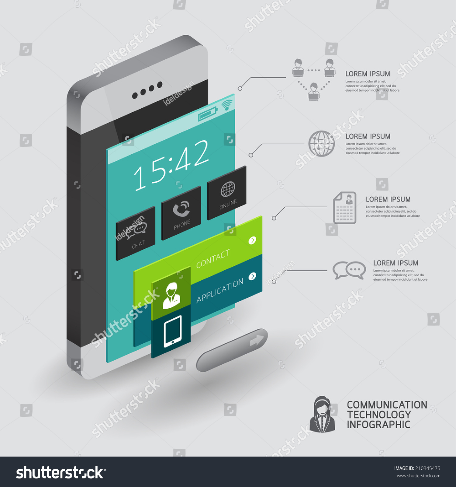 Infographic Communication And Connection Concept Royalty Free Stock