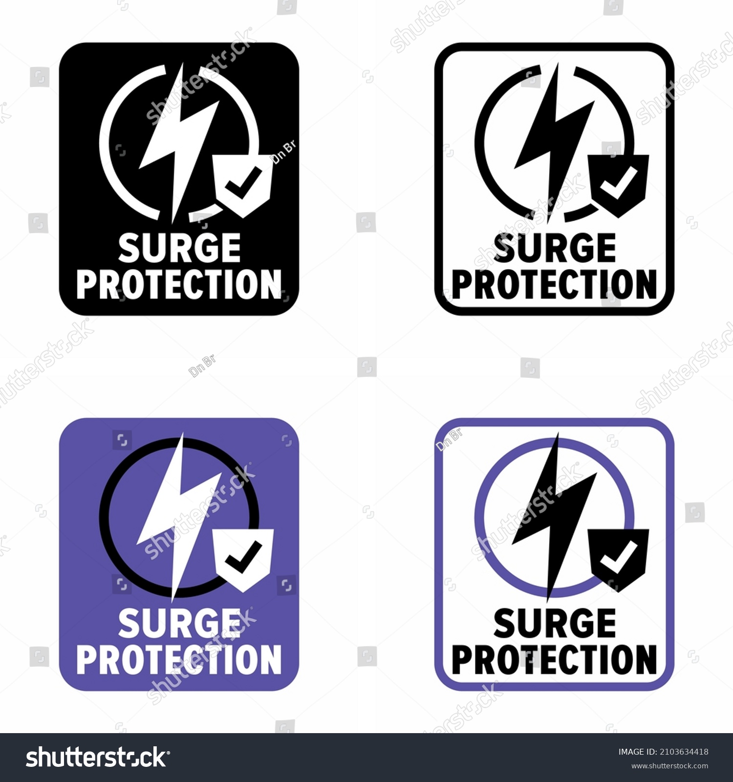 "Surge Protection" vector information sign #2103634418