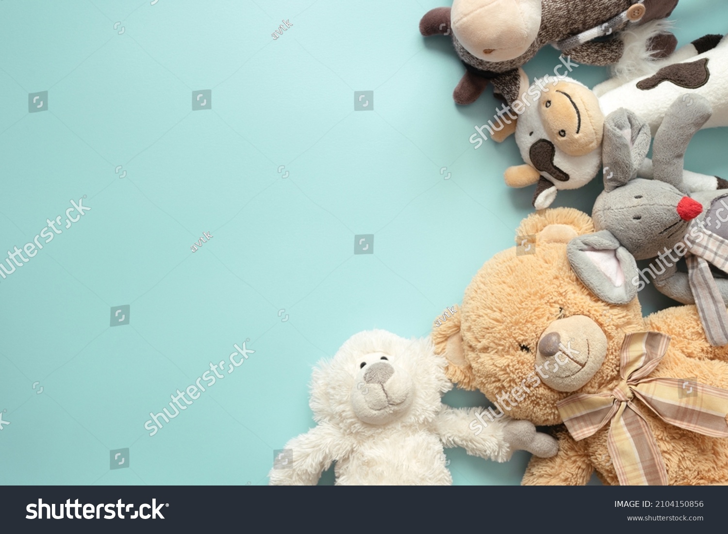 children's plush toys. top view #2104150856