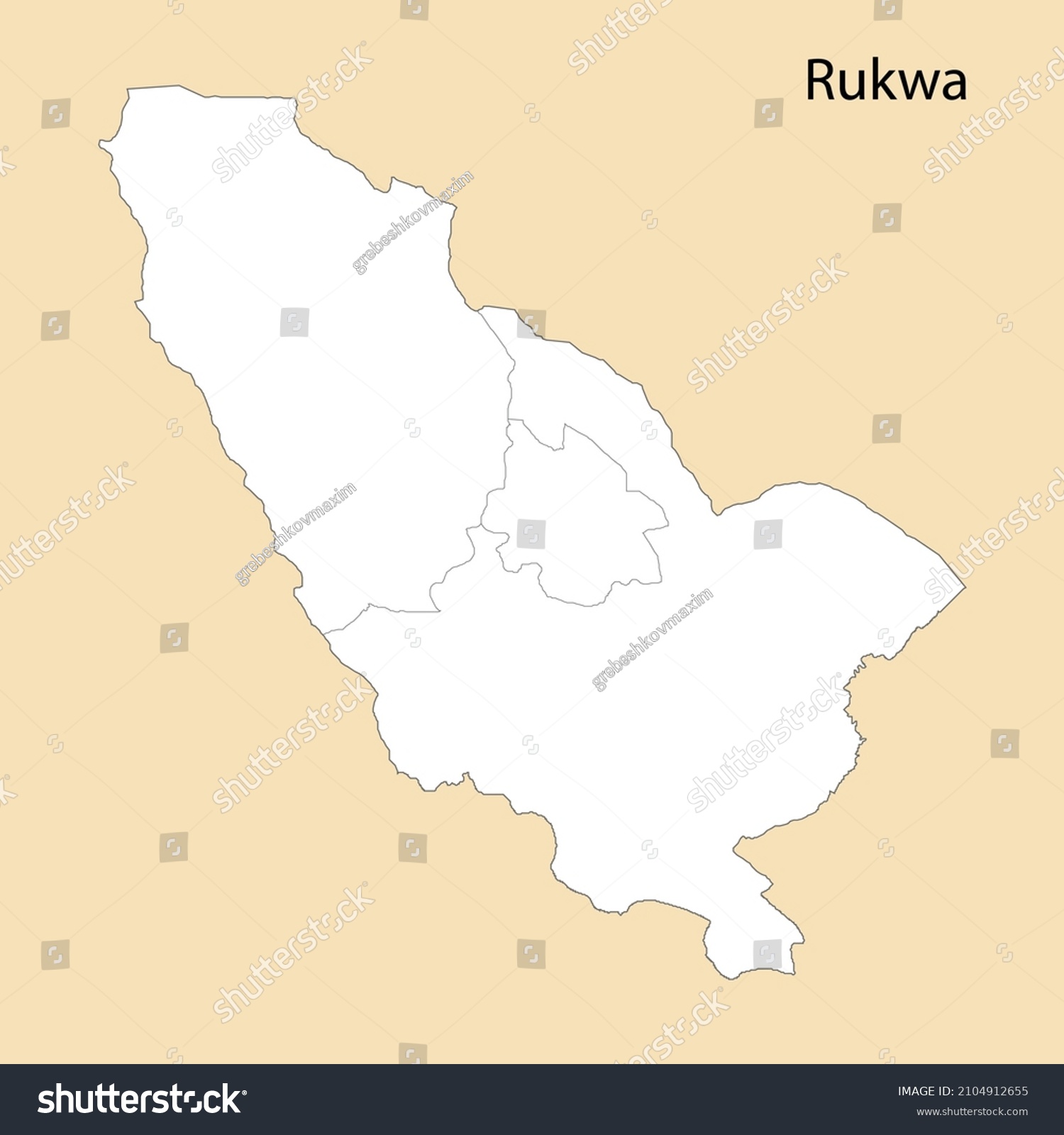 High Quality map of Rukwa is a region of - Royalty Free Stock Vector ...