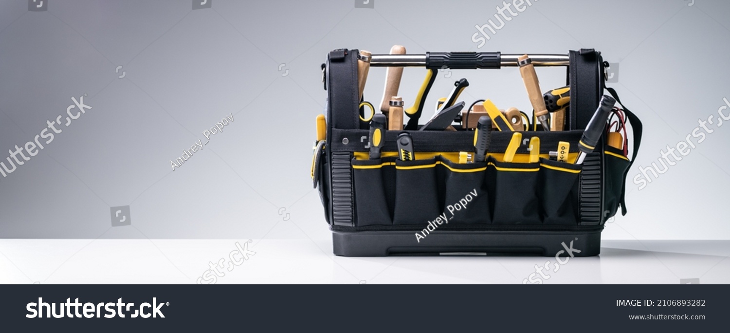 Handyman Service Toolbox Or Tool Box. Workshop Toolkit #2106893282