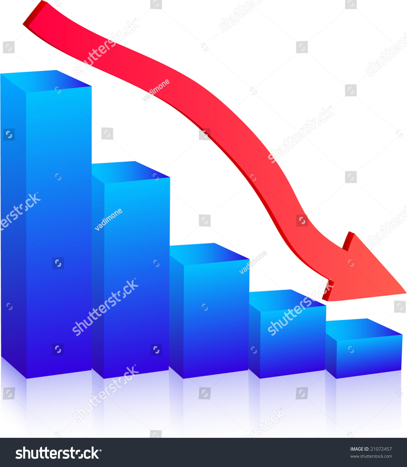 Business Failure graph down arrow - Royalty Free Stock Vector 21072457 ...