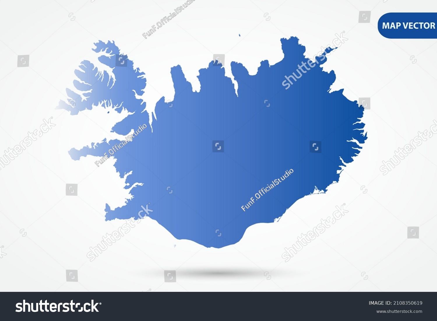 Iceland Map - World Map International vector - Royalty Free Stock ...