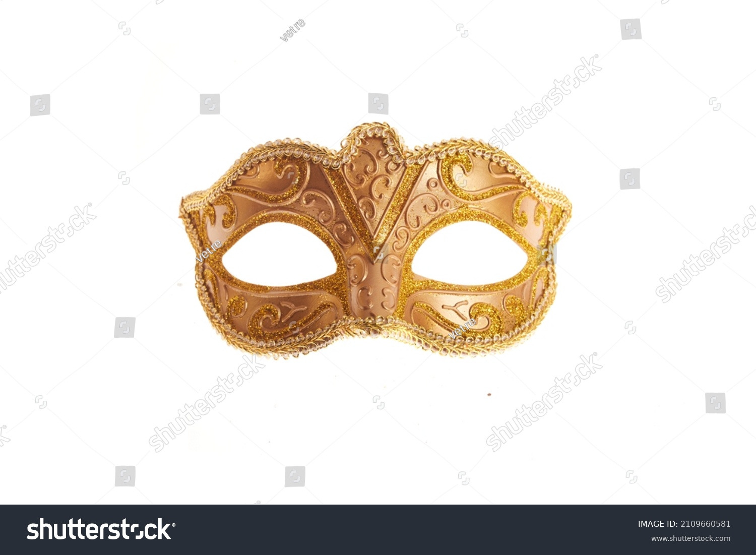 Mardi gras mask isolated on white background #2109660581