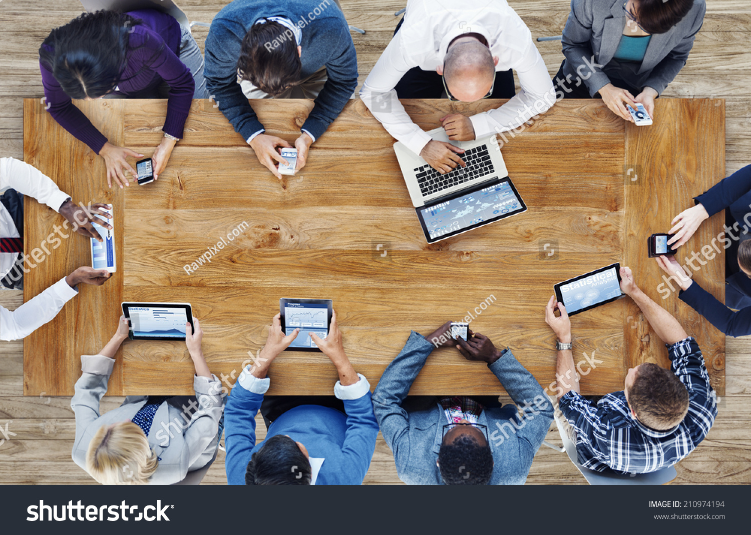 Group of Business People Using Digital Devices #210974194