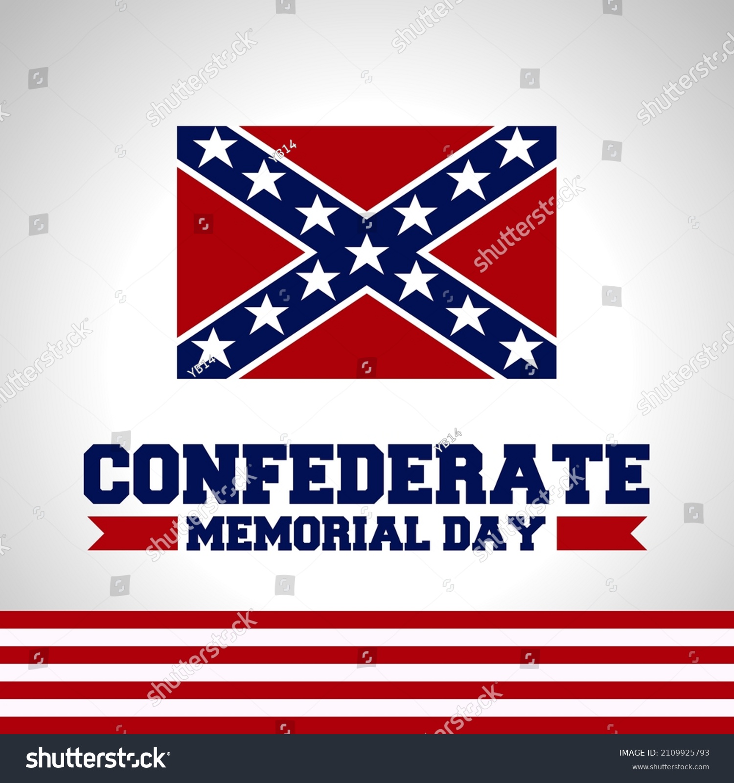 Confederate memorial day theme template. Vector - Royalty Free Stock ...