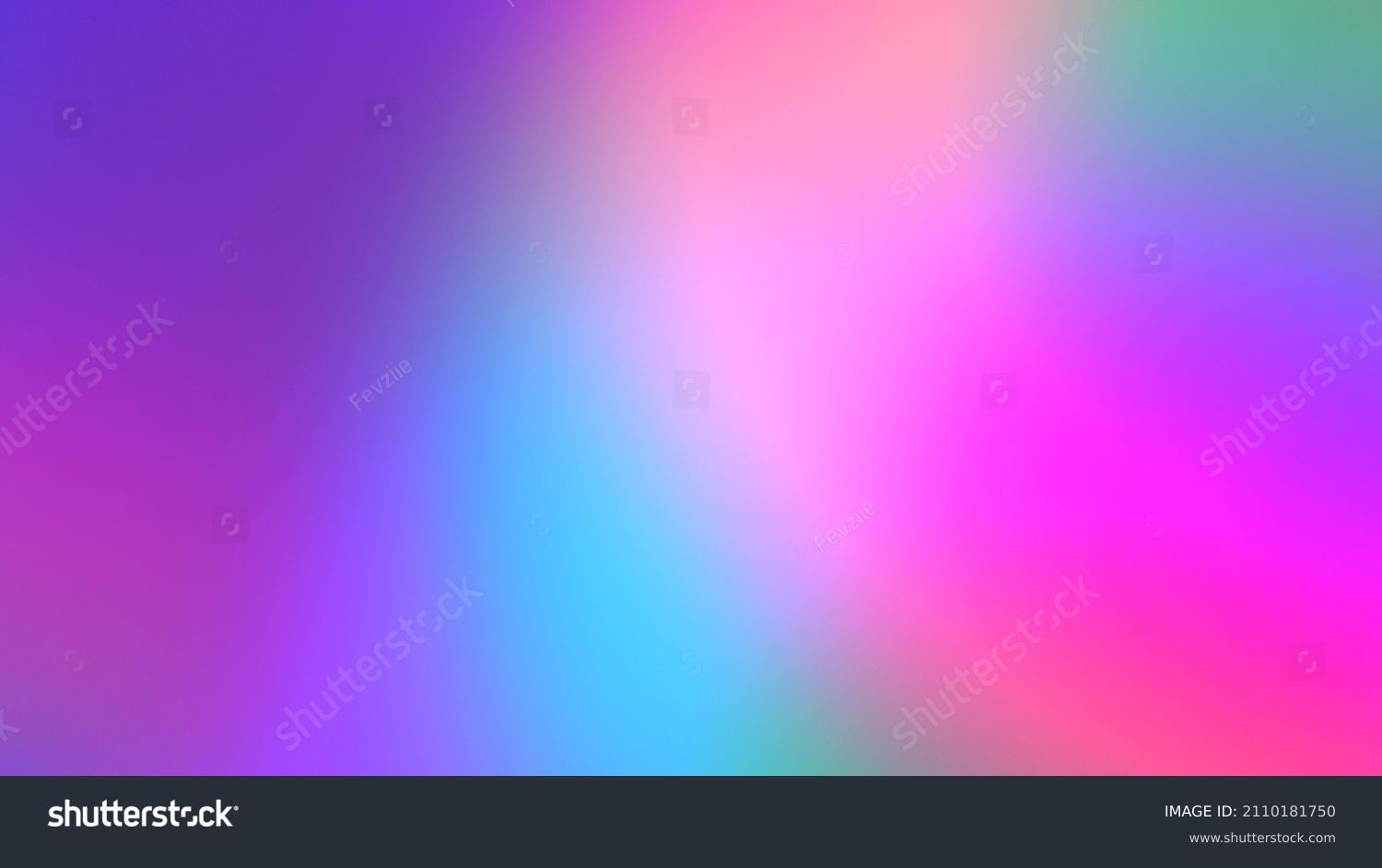 Holographic Unicorn Gradient. Trendy neon pink purple very peri blue teal colors soft blurred background #2110181750