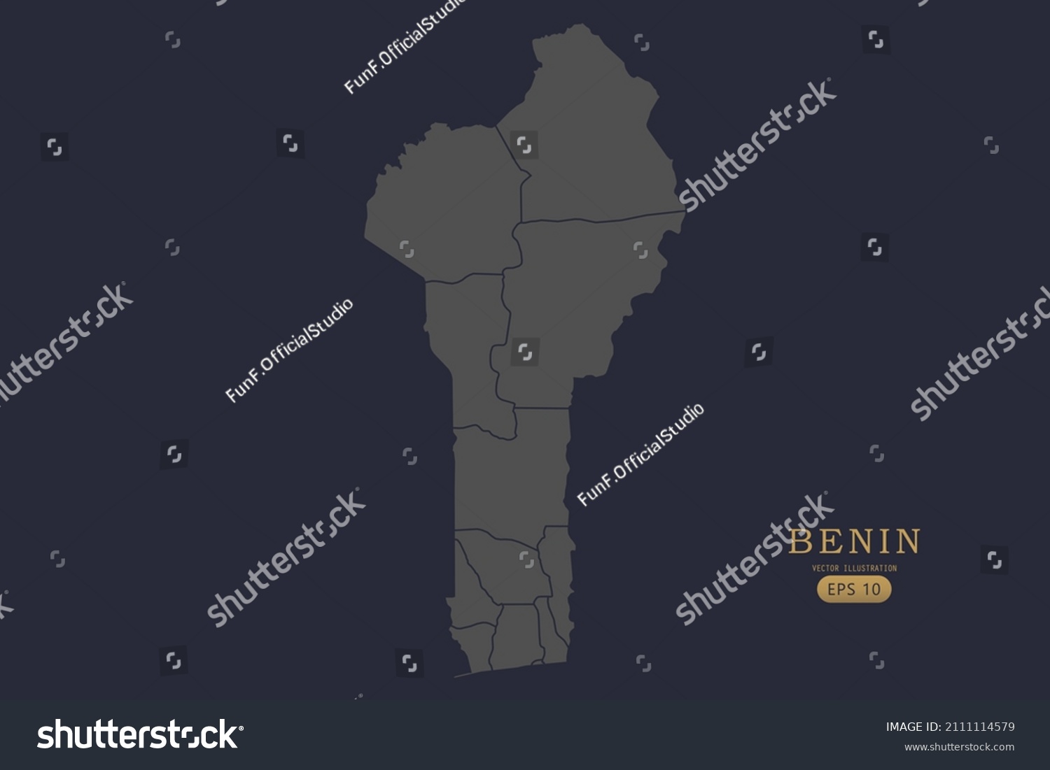 Benin Map World Map International Vector Royalty Free Stock Vector Avopix 2111114579