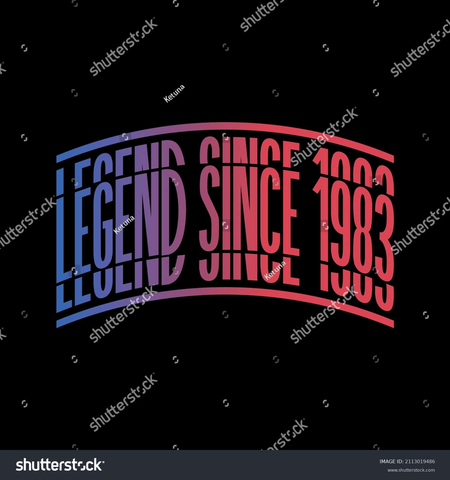 Legend Since 1983. Ready to print birthday Royalty Free Stock Vector