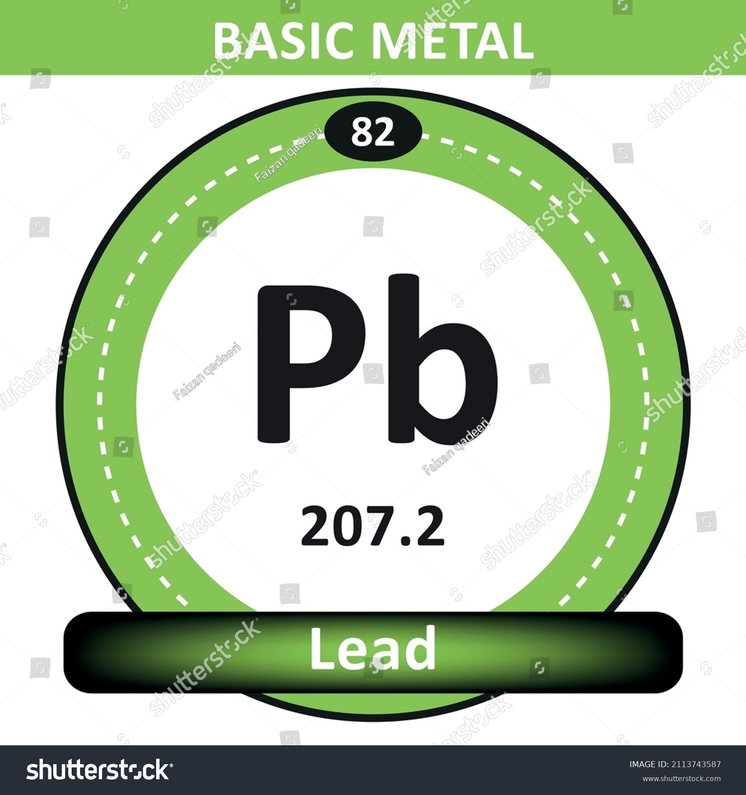 Lead (Pb), Periodic Table Of Elements With Names - Royalty Free Stock ...