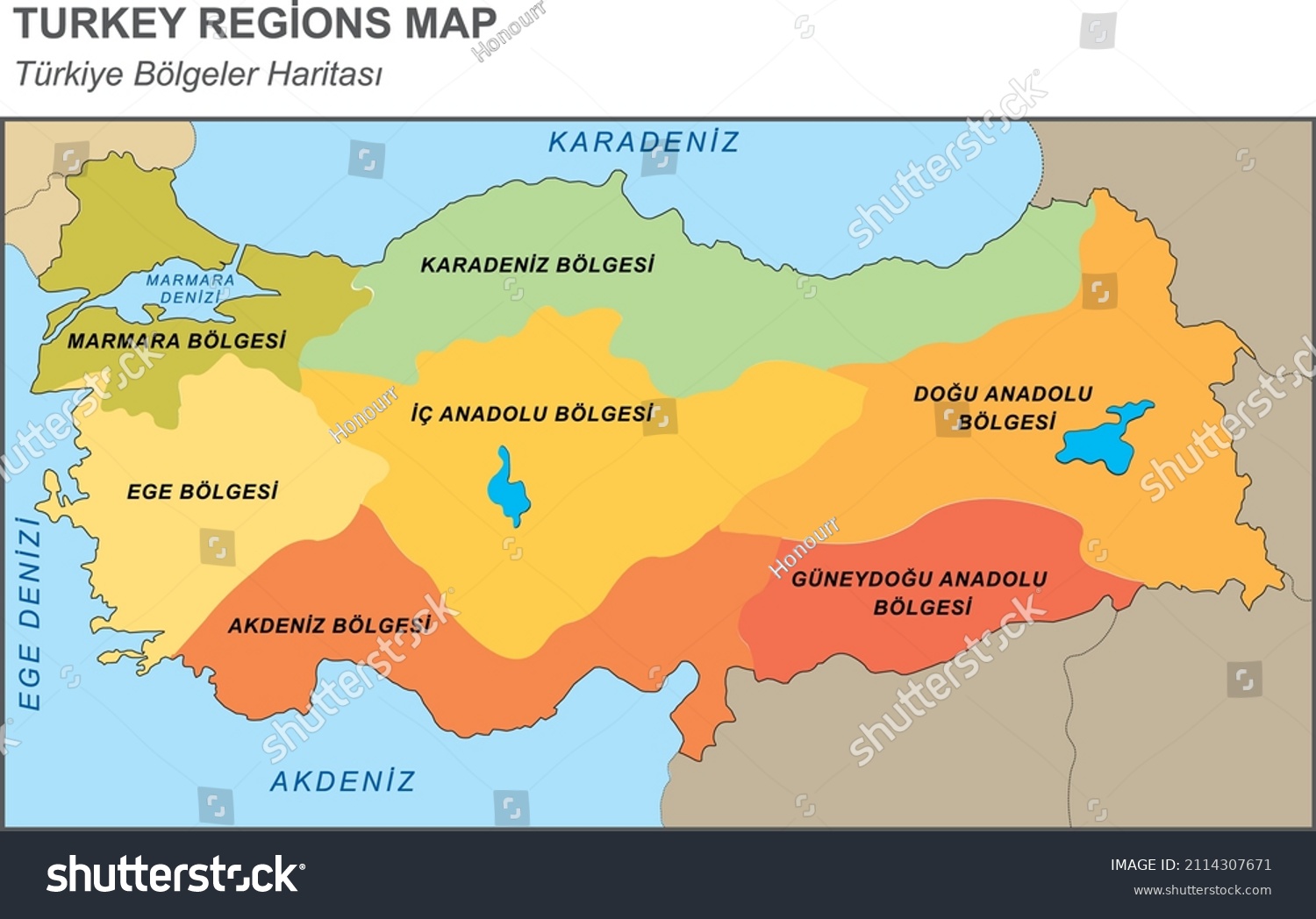Turkey Regions Map, country maps, maps #2114307671
