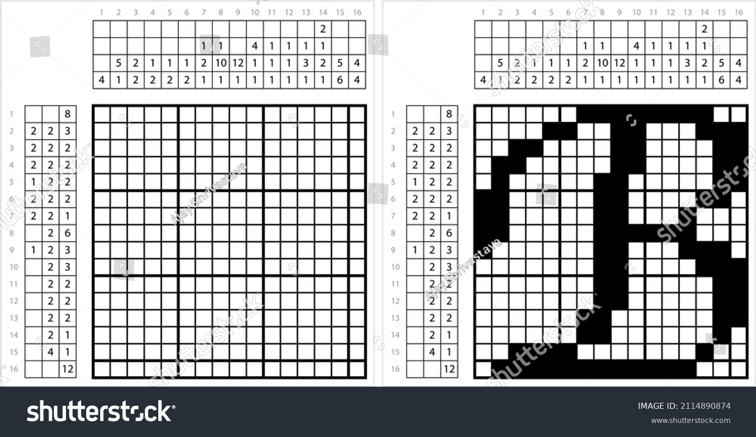 Alphabet B Nonogram Pixel Art, Character B, - Royalty Free Stock Vector ...