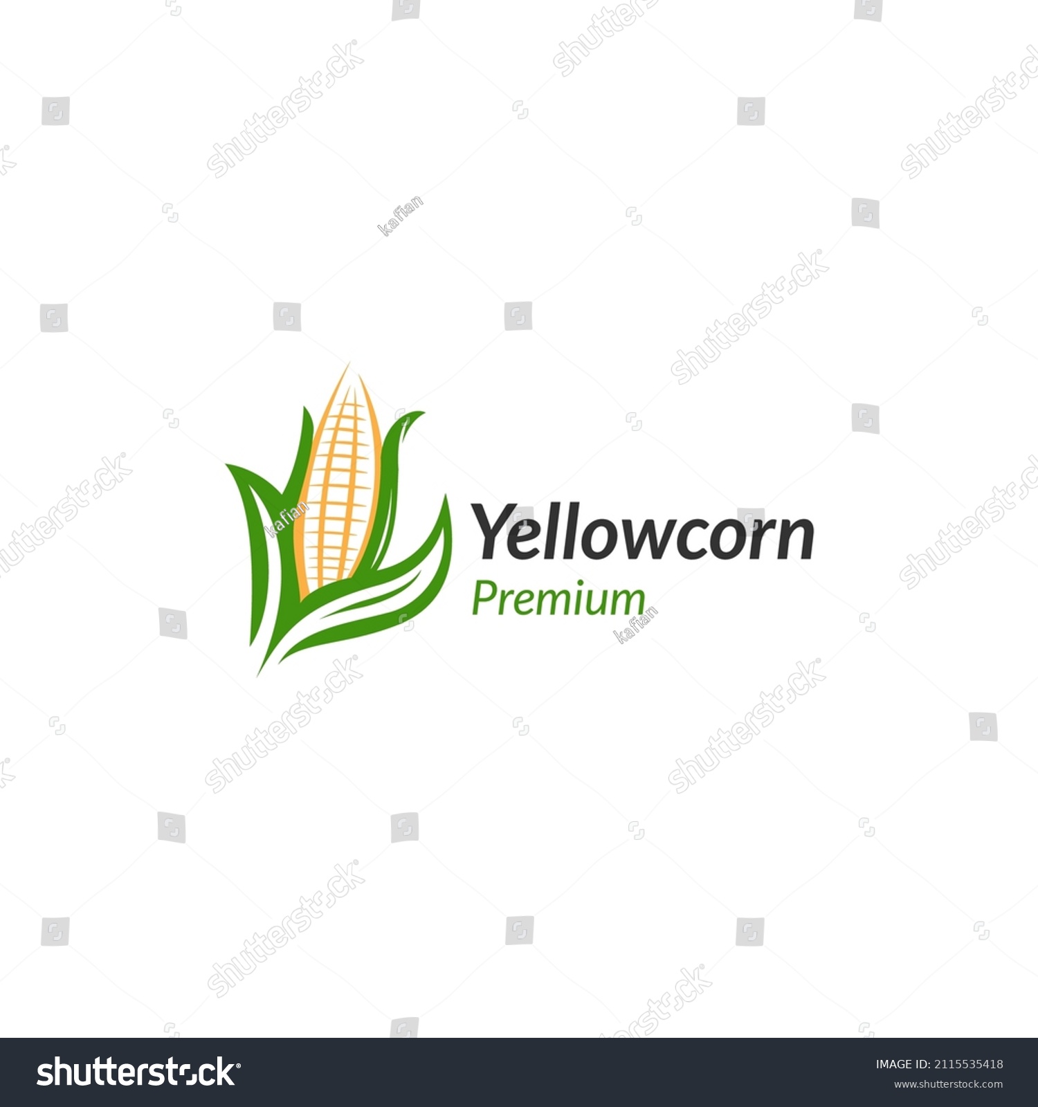 Corn farming logo design vector illustration. Abstract Agriculture Logo Template.  #2115535418
