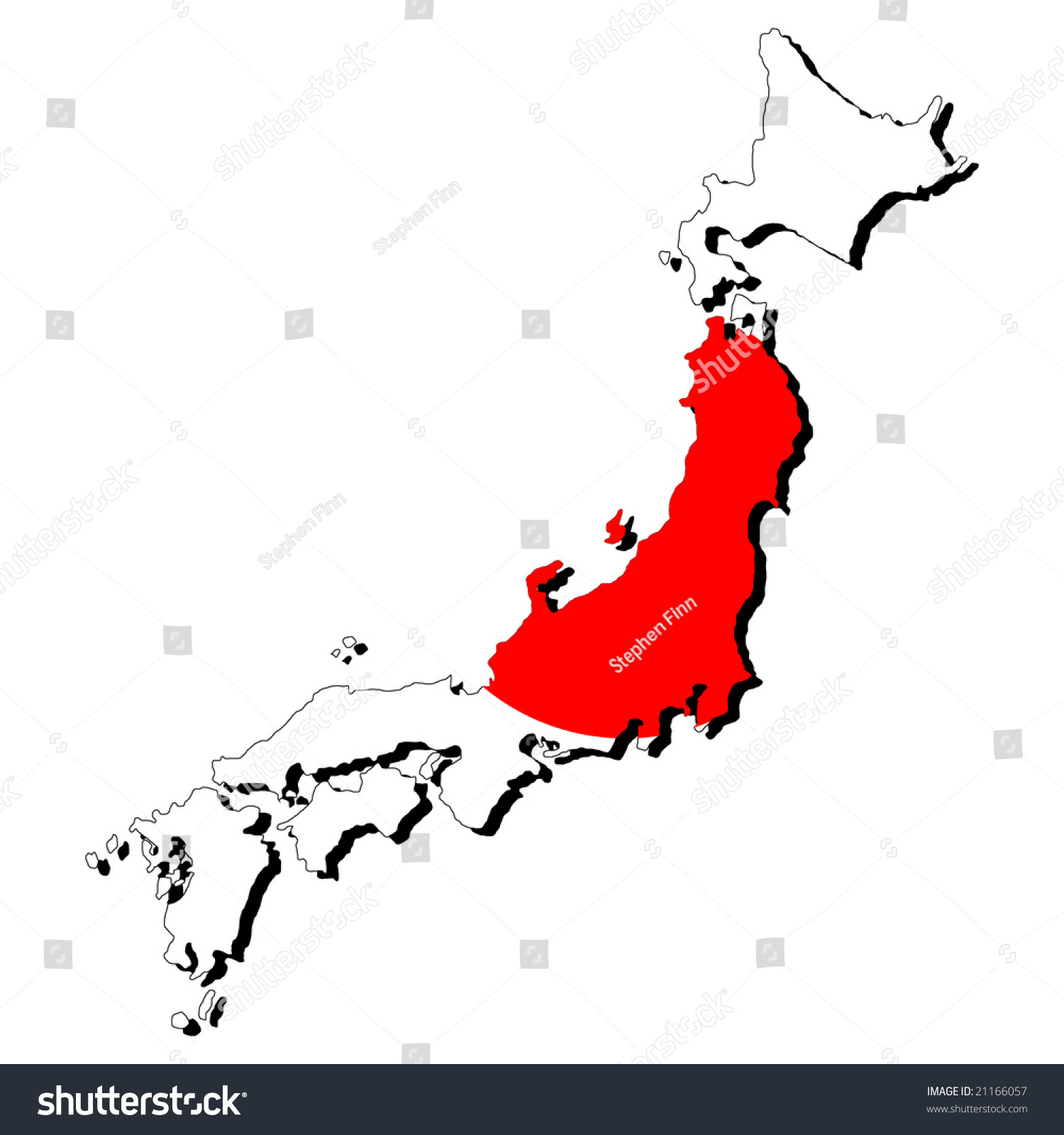 map of Japan and Japanese flag illustration - Royalty Free Stock Vector ...