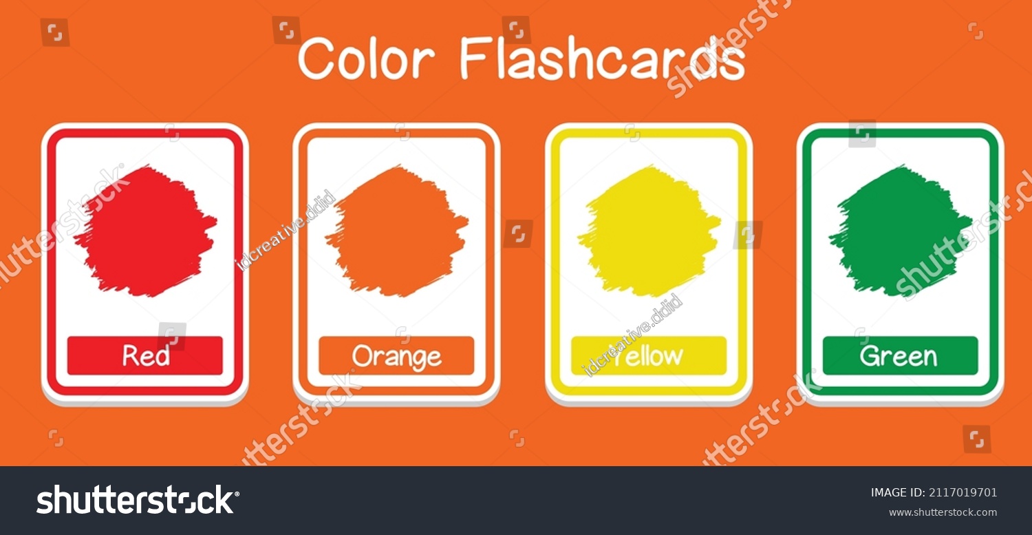 Vector set of color flashcards. Color Flashcards - Royalty Free Stock ...