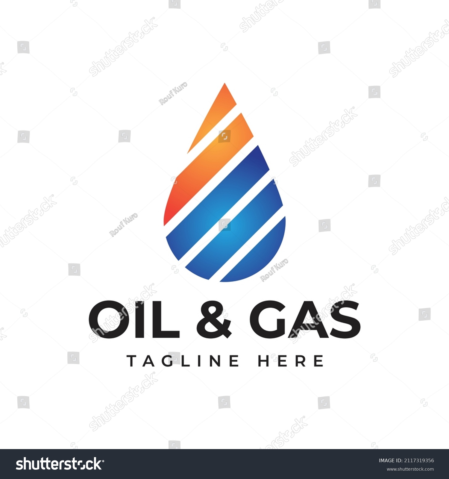 modern oil and gas logo design - Royalty Free Stock Vector 2117319356 ...