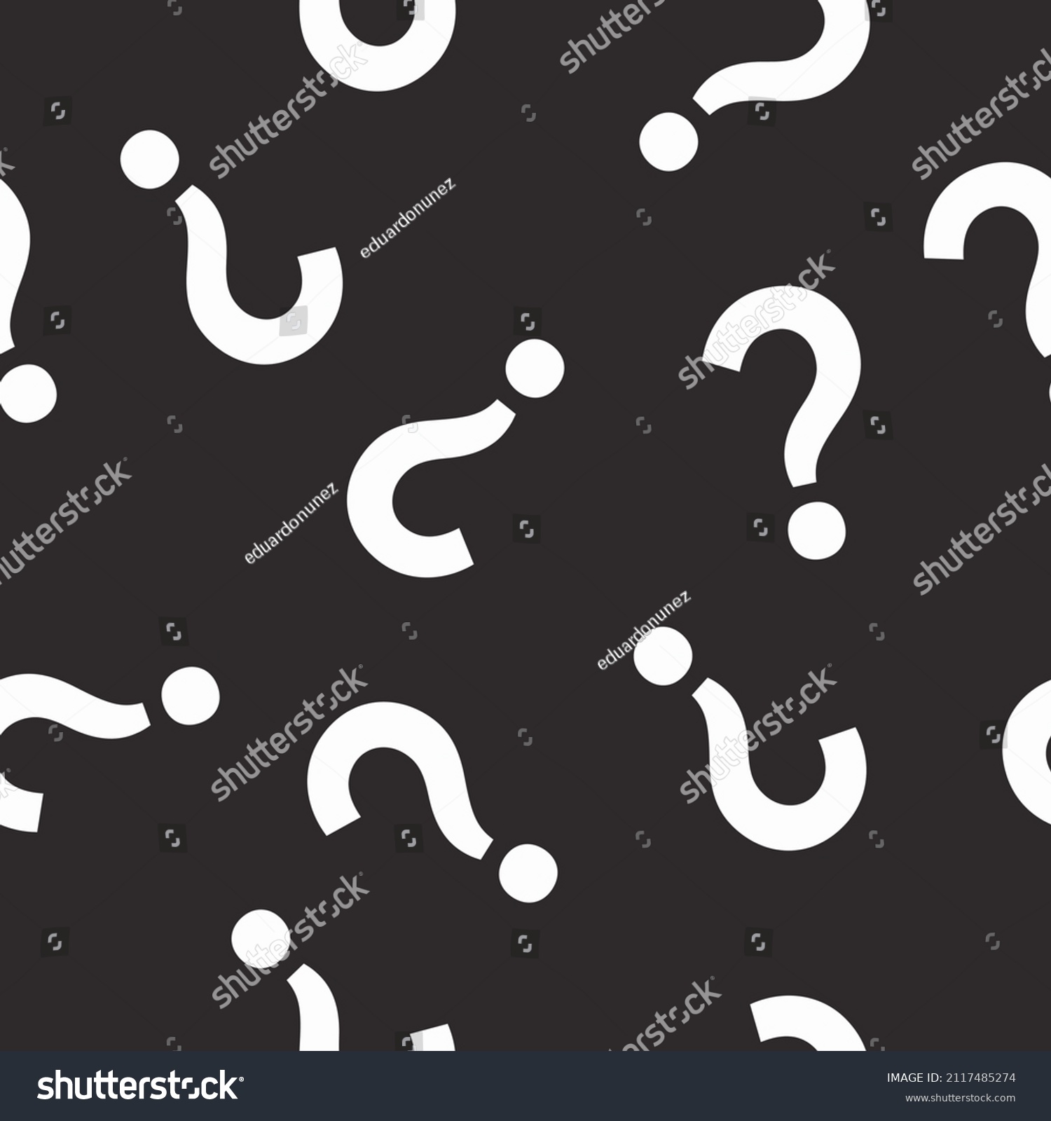 Question Mark Pattern Vector Seamless Pattern Royalty Free Stock Vector 2117485274 9237