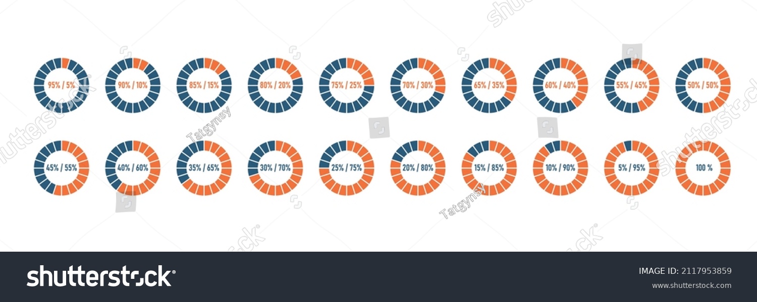 Circle percent diagram. Pie chart. Progress bar - Royalty Free Stock ...