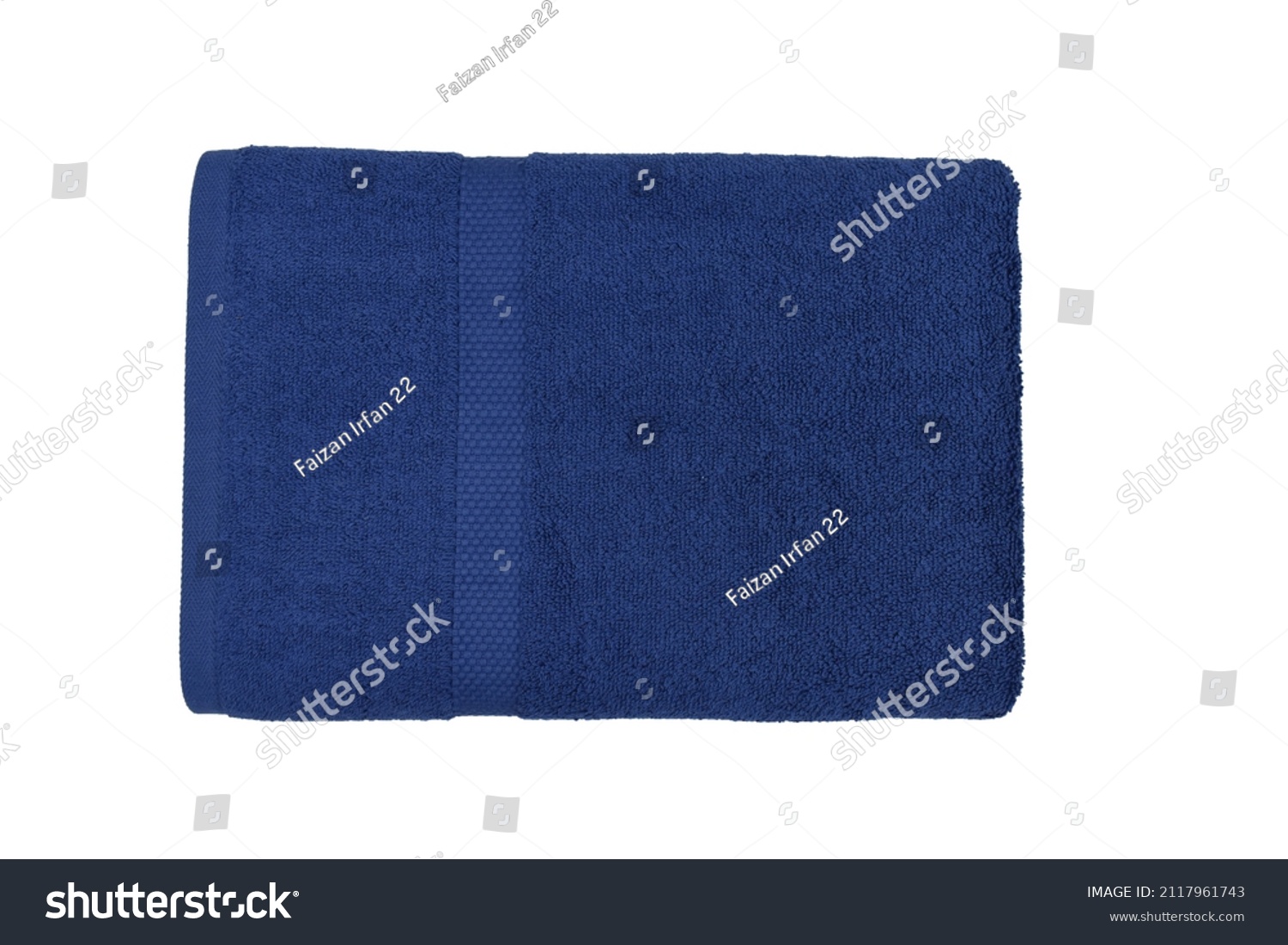 Royal Blue Bath Towel Diamond Fancy Texture 100% Cotton Terry towel #2117961743