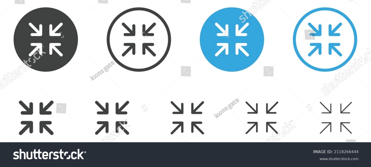 minimize icon rally compact size small scale arrows icons . shrink icon resize in arrows	
 #2118266444