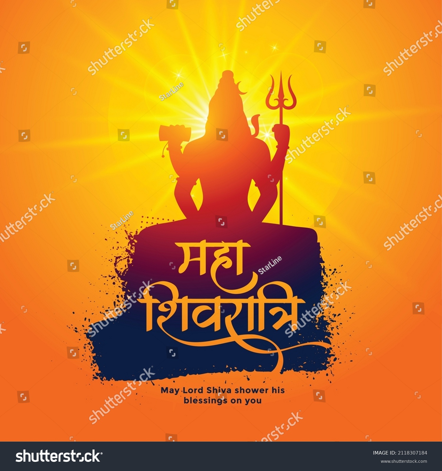 Maha Shivratri Lord Shiva Wishes Card Design Royalty Free Stock Vector 2118307184 2343