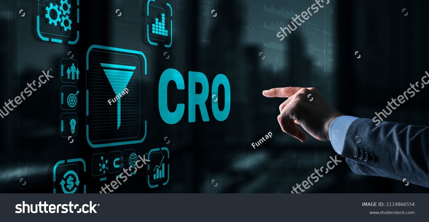 Conversion Rate Optimization. CRO Technology Finance concept Businessman pressing on a virtual screen #2119866554