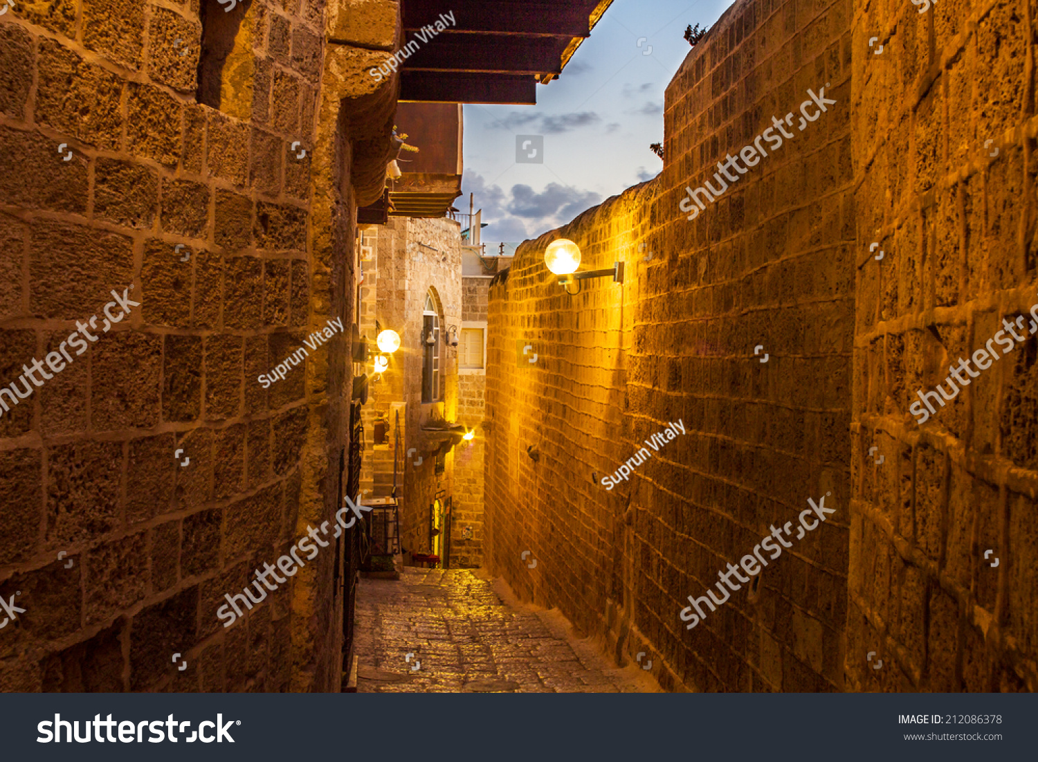 Beautiful photos in the streets of Old Jaffa port. Israel. #212086378