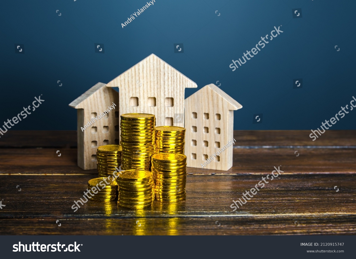 Residential buildings and coins stacks. Municipal budgeting. Tax collection, investments in city development. Profitability of rental business. Valuation of real estate. Property taxes. Content cost. #2120915747
