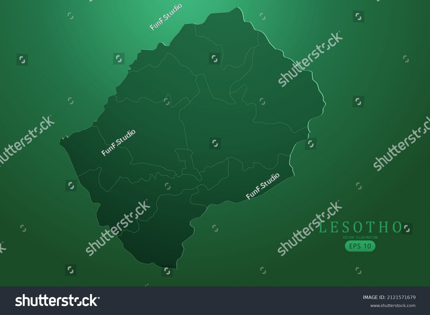 Lesotho Map World Map International Vector Royalty Free Stock   Avopix 2121571679 