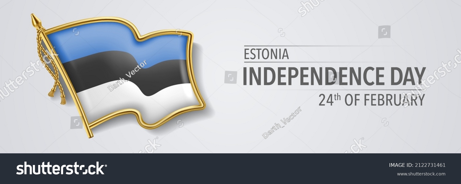 Estonia Happy Independence Day Greeting Card, - Royalty Free Stock ...