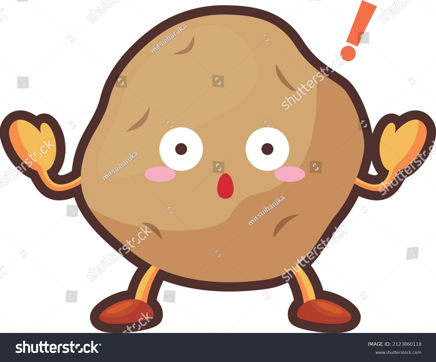 Illustration Of A Cute Potato Character Who Is Royalty Free Stock Vector 2123860118 0279