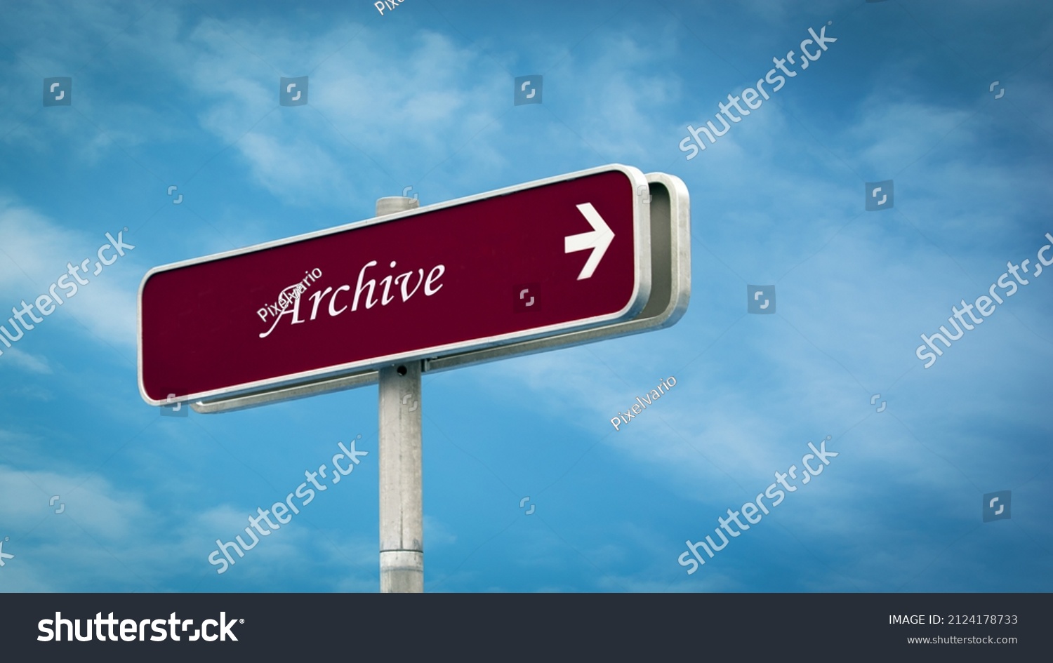 Street Sign the Direction Way to Archive #2124178733