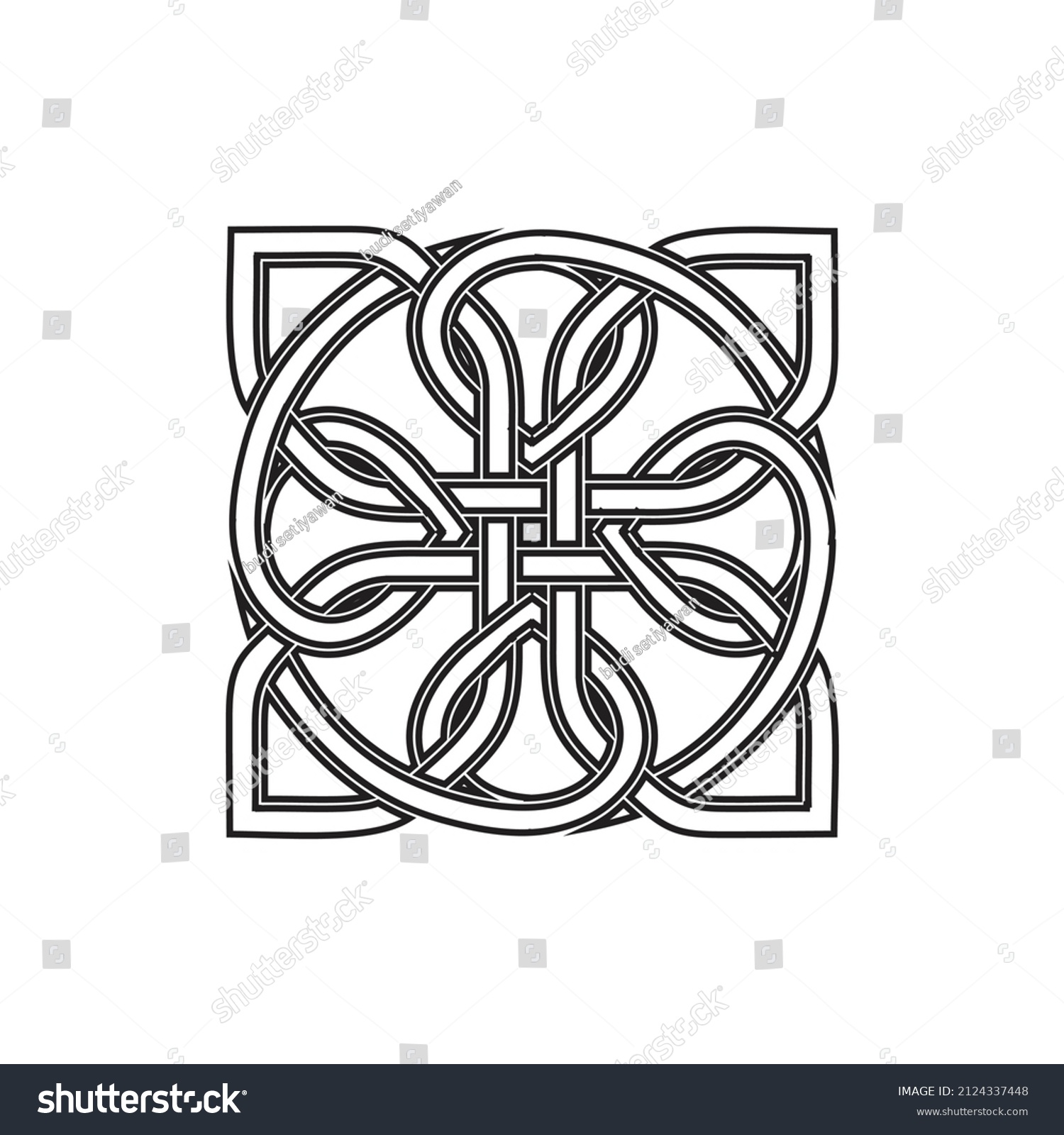 medieval celtic knot tattoo set celtic irish - Royalty Free Stock ...