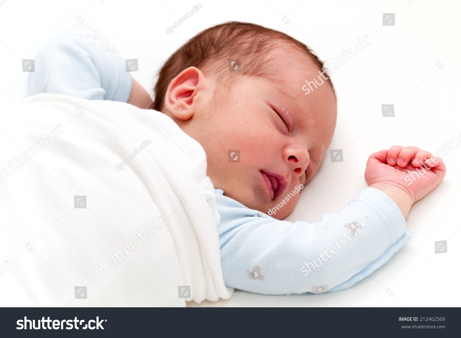 Newborn baby boy sleeping. Newborn Sleep. Two weeks old #212462569