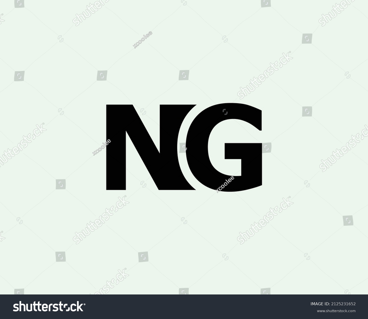 NG logo design vector template - Royalty Free Stock Vector 2125231652 ...