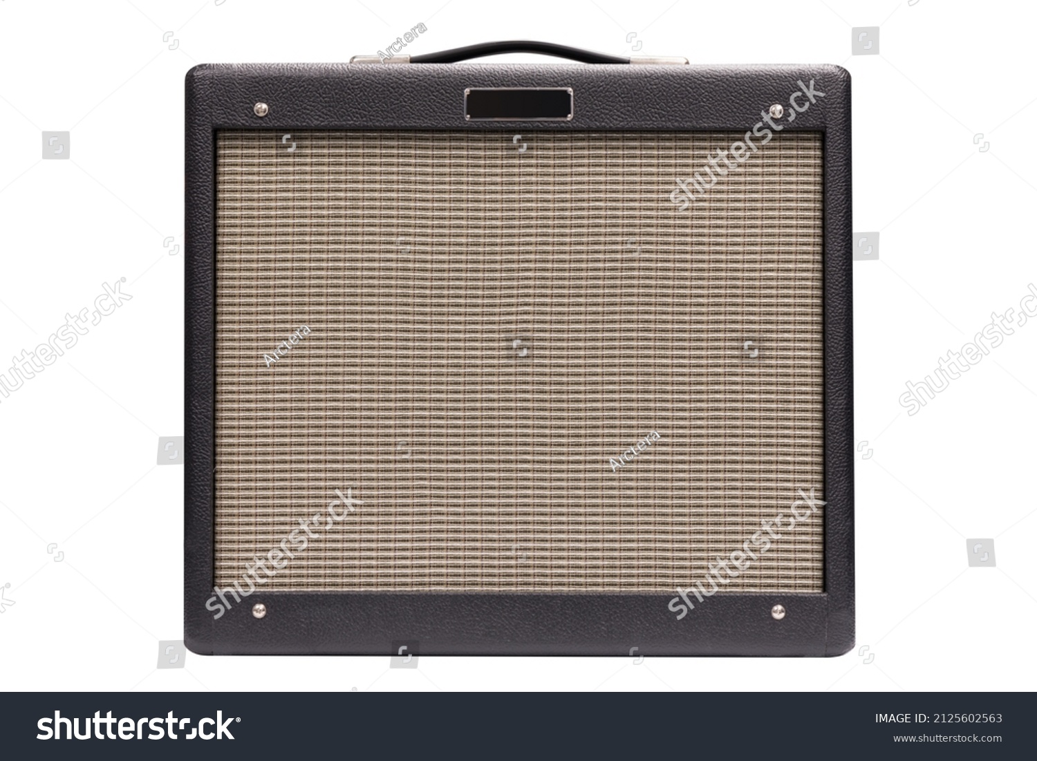 Electric guitar amplifier white background #2125602563