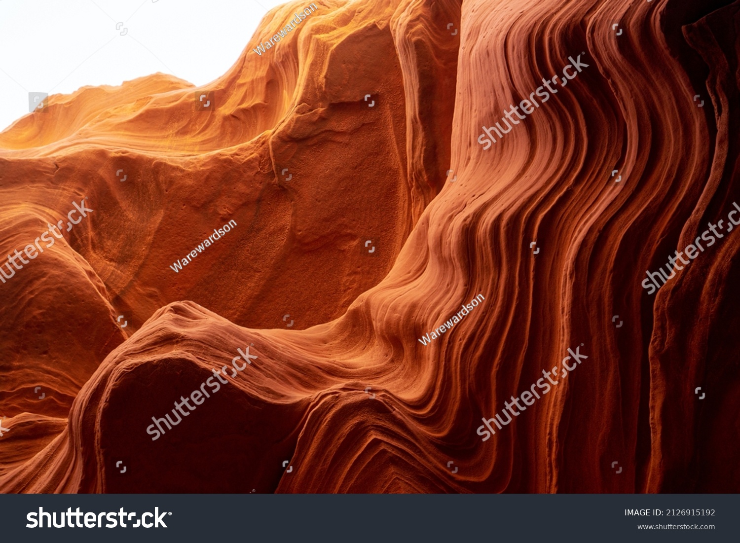 Textured orange sandstone from Lower Antelope Canyon #2126915192